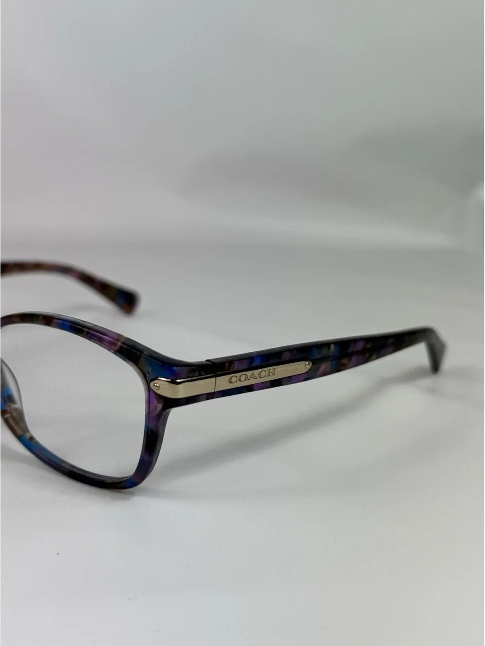 COACH Eyeglasses HC 6065 5291 CONFETTI PURPLE Signature C FRAMES ONLY 51-17-135